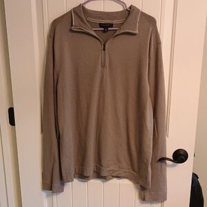 Men's XL Banana Republic Beige Zip-Up Long Sleeve Sweater